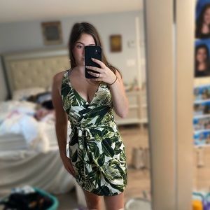 Tropical Wrap Dress